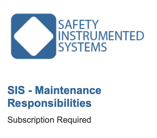 SIS- Maintenance Responsibilities