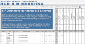 SIF Definitions during the SIS Lifecycle