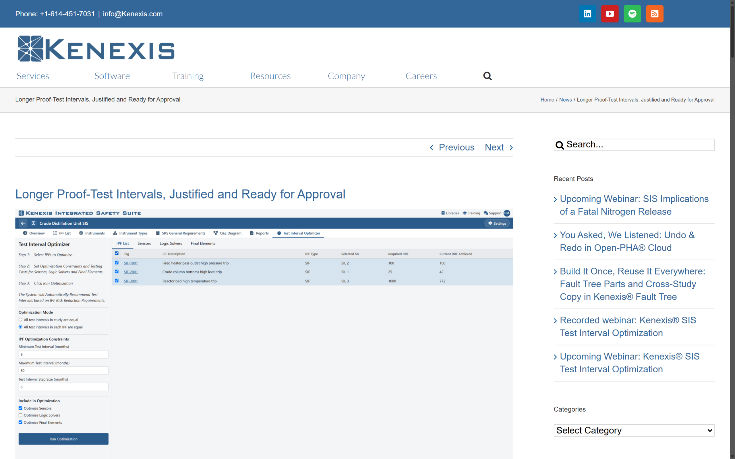 Kenexis article opened from a help assistant source link